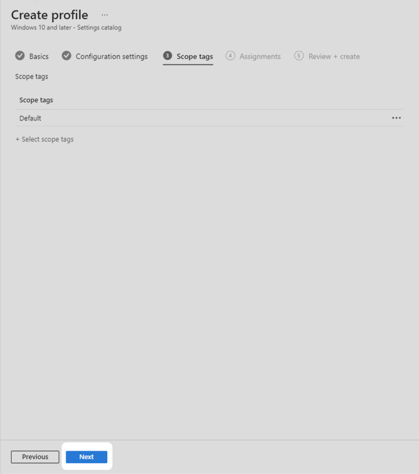 Using macros - Create a configuration profile for users - part 7