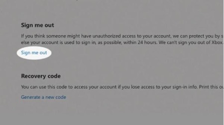 4. Scroll down to Sign me out and select the Sign me out button. You will be prompted again to confirm whether or not you want to sign out. Select Sign me out.