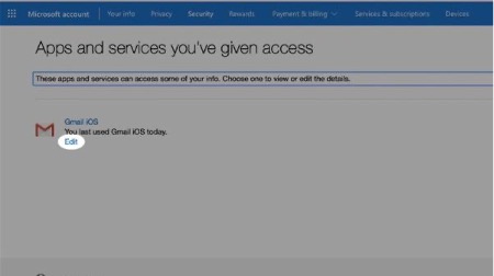 Select Edit, then select Remove these permissions for any that you didn’t configure yourself.