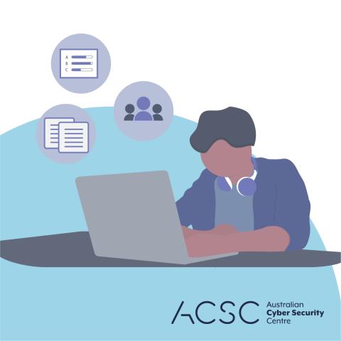 Learn resources - man on laptop
