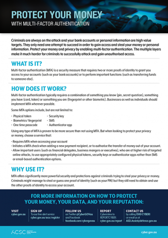 Multi-factor authentication banking