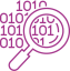 Image of Magnifying glass with binary numbers