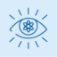 Eye with atom icon